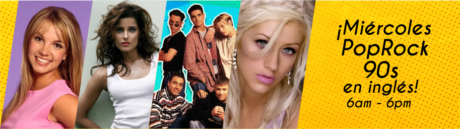 PROGRAMACION MIERCOLES POPROCK 90S EN INGLÉS